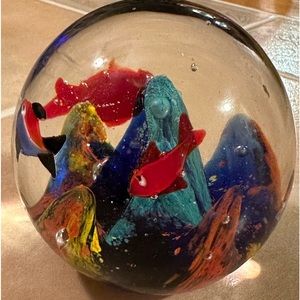 VTG HOST PICK Murano Fish Aquarium Paperweight